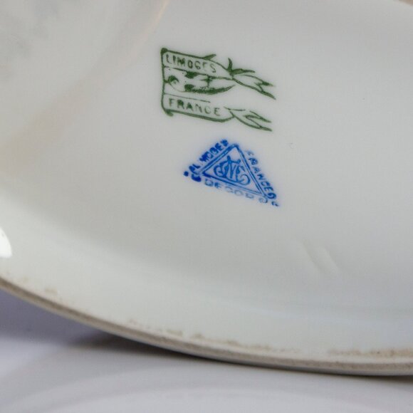 Antique Limoges France Porcelain Vegetable Bowl | Hand Painted Charles Martin - Picture 3 of 10